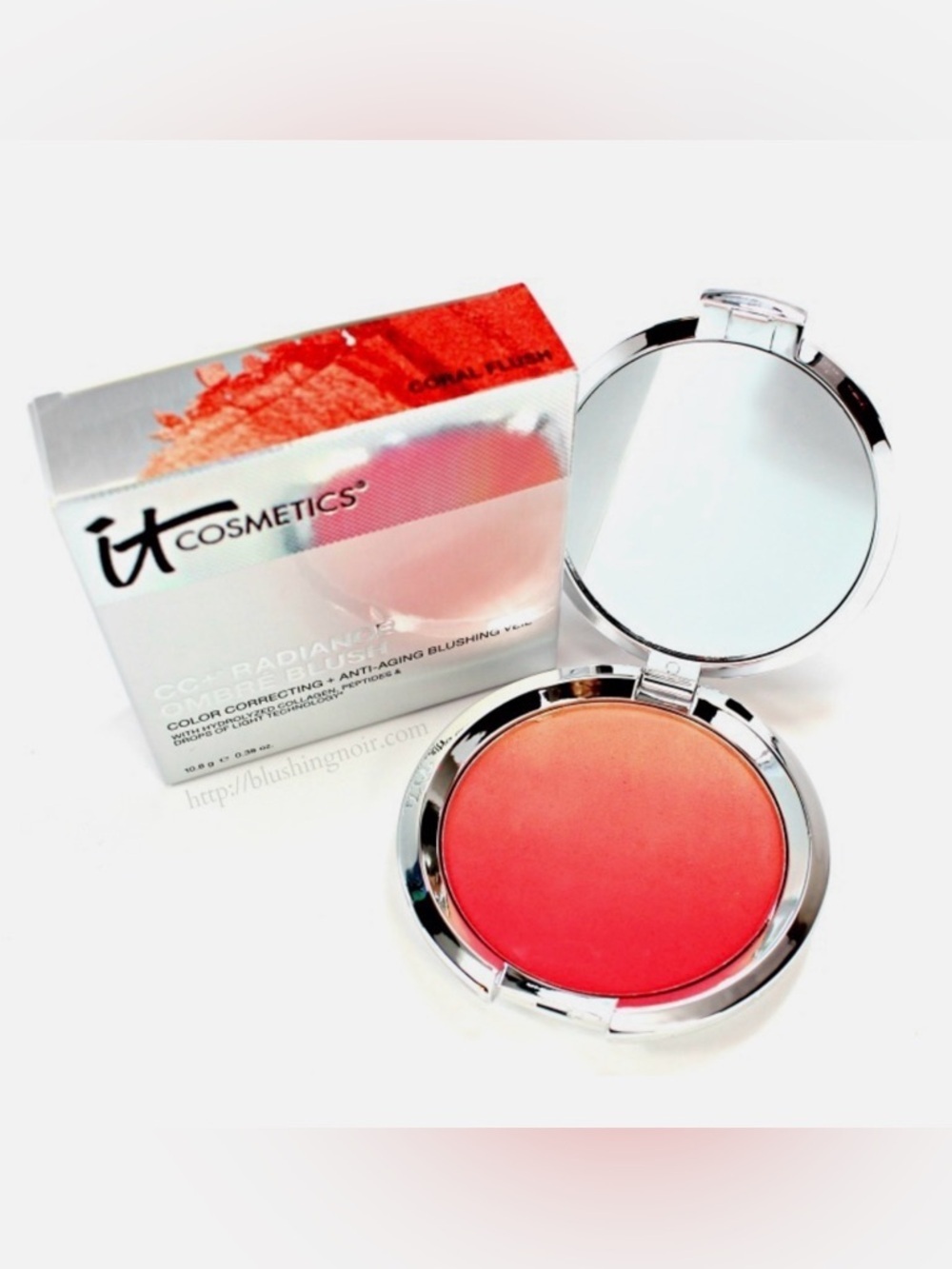 BNIB It Cosmetics CC+ Radiance Ombrè Blush in Discontinued Colour Coral Flush